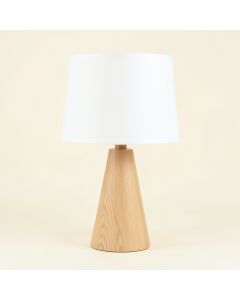 Meadow Bend Table Lamp With A Plain Fabric Shade - White (synthetic illustration; no displayed measurements)