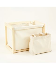 Brook Bluff Laundry Sorting Station With Plain Removable Bags - Cream (synthetic illustration; no displayed measurements)