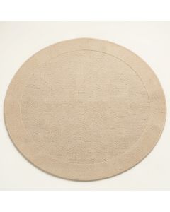Fern Branch Round Area Rug - Beige (synthetic illustration; no displayed measurements)