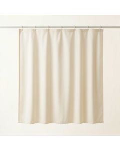 Birch Branch Shower Curtain Hanging Flat From A Plain Rod - Cream (synthetic illustration; no displayed measurements)