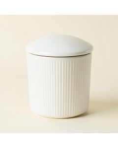 Hazel Crossing Storage Canister With Lid - White (synthetic illustration; no displayed measurements)