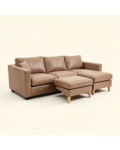 Aiden 103 '' Wide Sofa & Chaise With Ottoman (synthetic illustration; no displayed measurements)