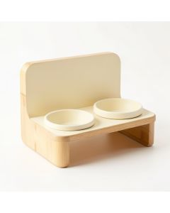 Shore Crossing Pet Feeding Stand With Two Plain Empty Bowls - Cream (synthetic illustration; no displayed measurements)