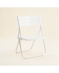 Fern Bend Folding Outdoor Chair - White (synthetic illustration; no displayed measurements)