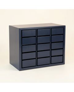 Birch Crossing Small-Parts Storage Drawer Cabinet - Navy (synthetic illustration; no displayed measurements)