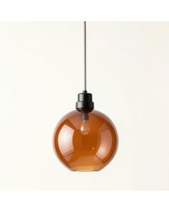 Hazel Arc Pendant Light Suspended From One Plain Cable (synthetic illustration; no displayed measurements)