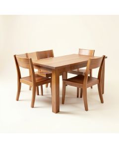 Alyta 5 - Piece Rubberwood Dining Set (synthetic illustration; no displayed measurements)