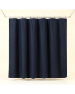 Clay Dell Shower Curtain Hanging Flat From A Plain Rod - Navy (synthetic illustration; no displayed measurements)
