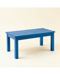Maple Crest Indoor Bench - Blue (synthetic illustration; no displayed measurements)