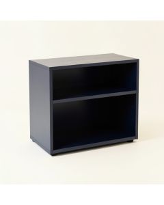 Clay Bend Low Bookcase - Navy (synthetic illustration; no displayed measurements)