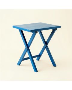 Cedar Bridge Compact Balcony Table - Blue (synthetic illustration; no displayed measurements)