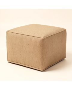 Benson Gobi Hand Woven 100 % Cotton 18-Inch Pouf Ottoman , Natural (synthetic illustration; no displayed measurements)