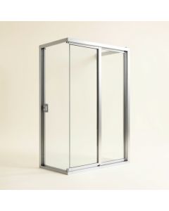 Hoffman 56 '' - 60 '' W X 76 '' H Door Opening Sliding Semi-Frameless Shower Door (synthetic illustration; no displayed measurements)
