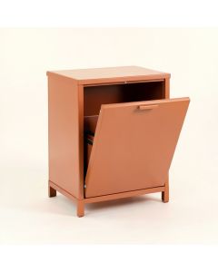 Brook Bluff Freestanding Pull-Out Hamper Cabinet - Terracotta (synthetic illustration; no displayed measurements)