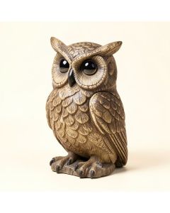 Scholarly Owl Statue (synthetic illustration; no displayed measurements)