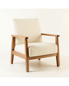 Cedar Dell Upholstered Armchair - Cream (synthetic illustration; no displayed measurements)