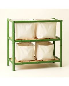 Ash Dale Laundry Sorting Station With Plain Removable Bags - Green (synthetic illustration; no displayed measurements)