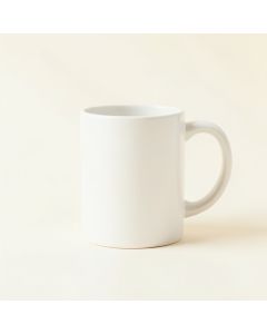 Wren Bend Ceramic Mug - White (synthetic illustration; no displayed measurements)