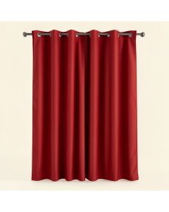 Learning Linens Red Curtain Panel 50X84 (synthetic illustration; no displayed measurements)