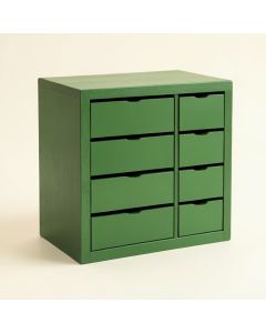 Cove Bridge Small-Parts Storage Drawer Cabinet - Green (synthetic illustration; no displayed measurements)