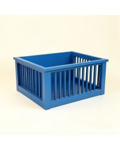 Cliff Bridge Empty Furniture-Style Pet Crate - Blue (synthetic illustration; no displayed measurements)