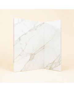 4 '' X 12 '' Polished Marble Tile In Carrara White (synthetic illustration; no displayed measurements)