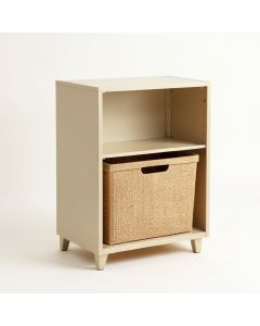 River Canyon Freestanding Pull-Out Hamper Cabinet - Beige (synthetic illustration; no displayed measurements)