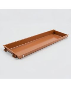 Meadow Edge Empty Under-Desk Cable Tray - Terracotta (synthetic illustration; no displayed measurements)