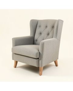 Allis 30.36 '' Wide Tufted Polyester Wingback Chair (synthetic illustration; no displayed measurements)