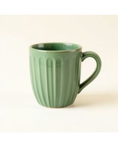 Clay Bend Ceramic Mug - Green (synthetic illustration; no displayed measurements)