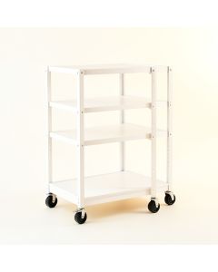 Slate Brook Empty Rolling Workshop Cart - White (synthetic illustration; no displayed measurements)