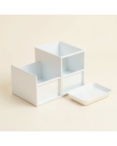 Hazel Bridge Empty Coffee-Station Organizer - White (synthetic illustration; no displayed measurements)