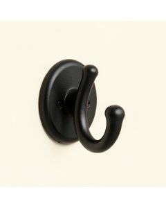 Clay Bridge Wall-Mounted Robe Hook - Black (synthetic illustration; no displayed measurements)