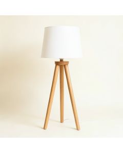 Brook Crest Floor Lamp With A Plain Fabric Shade - White (synthetic illustration; no displayed measurements)