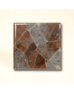 Linear Molded 2 '' X 6 '' Glass Mosaic Tile In Glossy Brown/Gray (synthetic illustration; no displayed measurements)