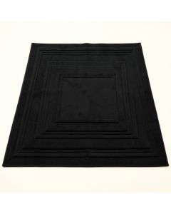 Moss Crest Rectangular Outdoor Rug - Black (synthetic illustration; no displayed measurements)