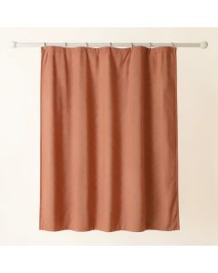 Cove Branch Shower Curtain Hanging Flat From A Plain Rod - Terracotta (synthetic illustration; no displayed measurements)