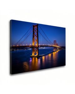 Panoramic Bridge Lit Up At Dusk By Bridge (synthetic illustration; no displayed measurements)