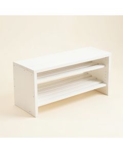 Flint Arc Shoe Storage Bench (synthetic illustration; no displayed measurements)