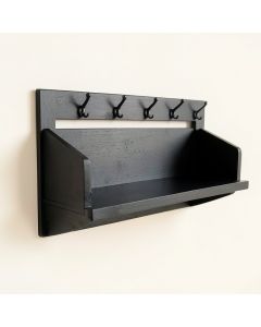 Harbor Dell Wall-Mounted Entryway Organizer Shelf - Black (synthetic illustration; no displayed measurements)
