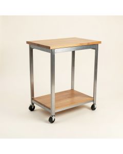 Amalie Wooden Kitchen Cart With Metal (synthetic illustration; no displayed measurements)