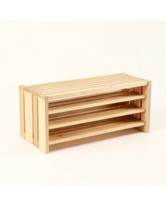Slate Canyon Shoe Storage Bench - Beige (synthetic illustration; no displayed measurements)