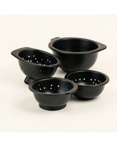 Bene Casa 3 Piece Splatter Shield Stainless Steel Strainer Set (synthetic illustration; no displayed measurements)
