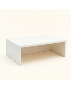 Slate Bend Desktop Monitor Riser - White (synthetic illustration; no displayed measurements)