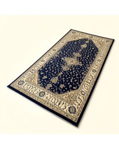 Landes Oriental Dark Blue/Beige Area Rug (synthetic illustration; no displayed measurements)