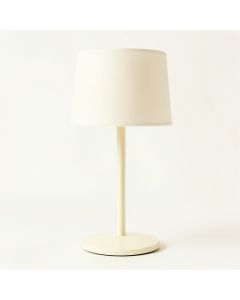 Linden Bluff Table Lamp With A Plain Fabric Shade - Cream (synthetic illustration; no displayed measurements)