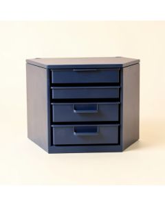 Aspen Edge Small-Parts Storage Drawer Cabinet - Navy (synthetic illustration; no displayed measurements)