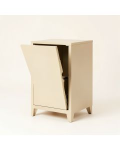 Shore Arc Freestanding Pull-Out Hamper Cabinet - Beige (synthetic illustration; no displayed measurements)