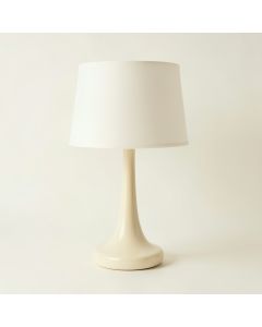 Moss Bridge Table Lamp With A Plain Fabric Shade - Ivory (synthetic illustration; no displayed measurements)