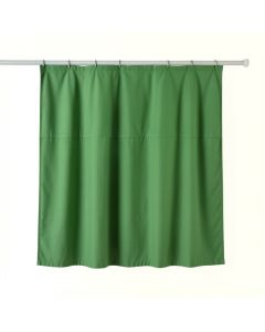 Glen Branch Shower Curtain Hanging Flat From A Plain Rod - Green (synthetic illustration; no displayed measurements)